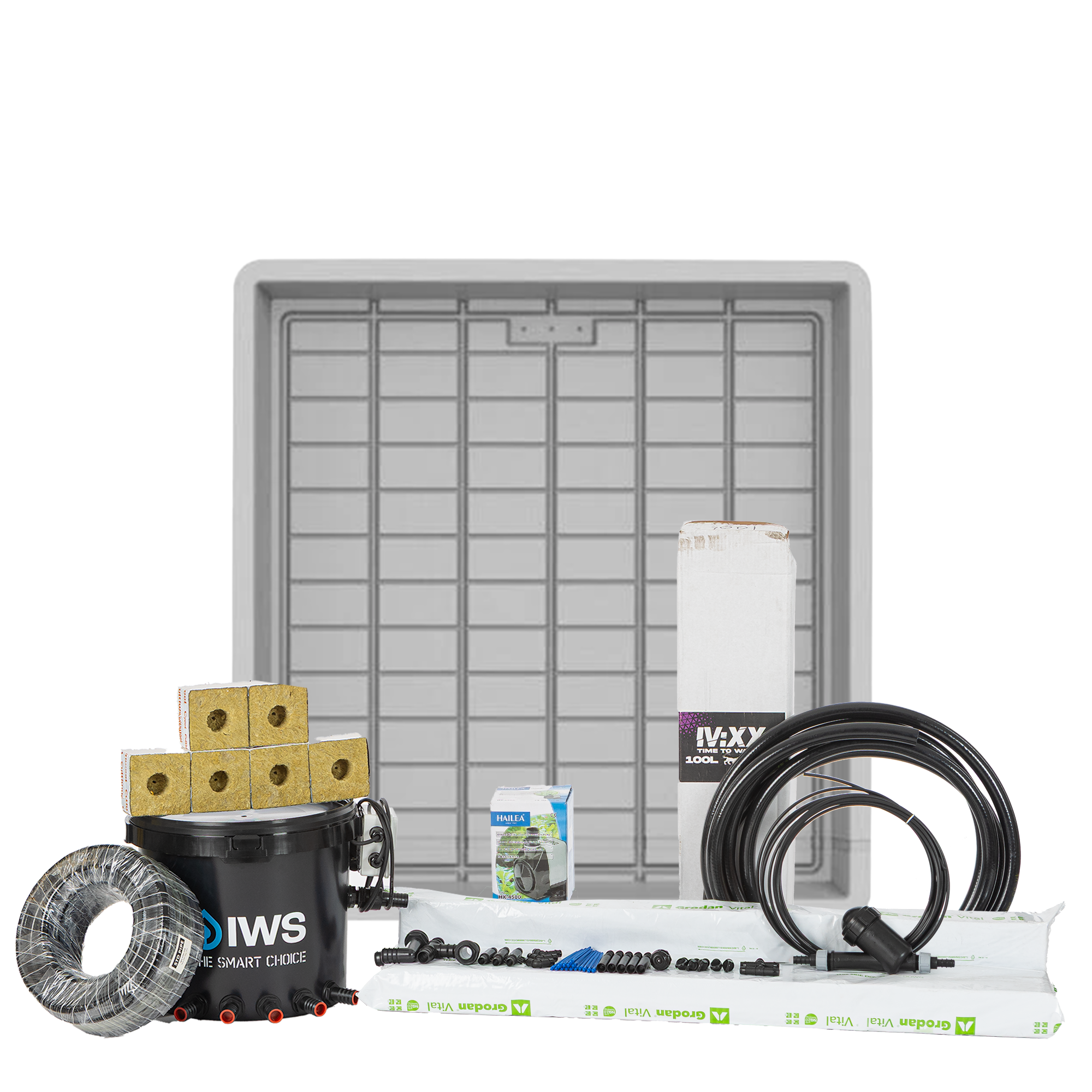 Complete 6 Plants 1000mm x 1100mm Danish Tray NFT Kit