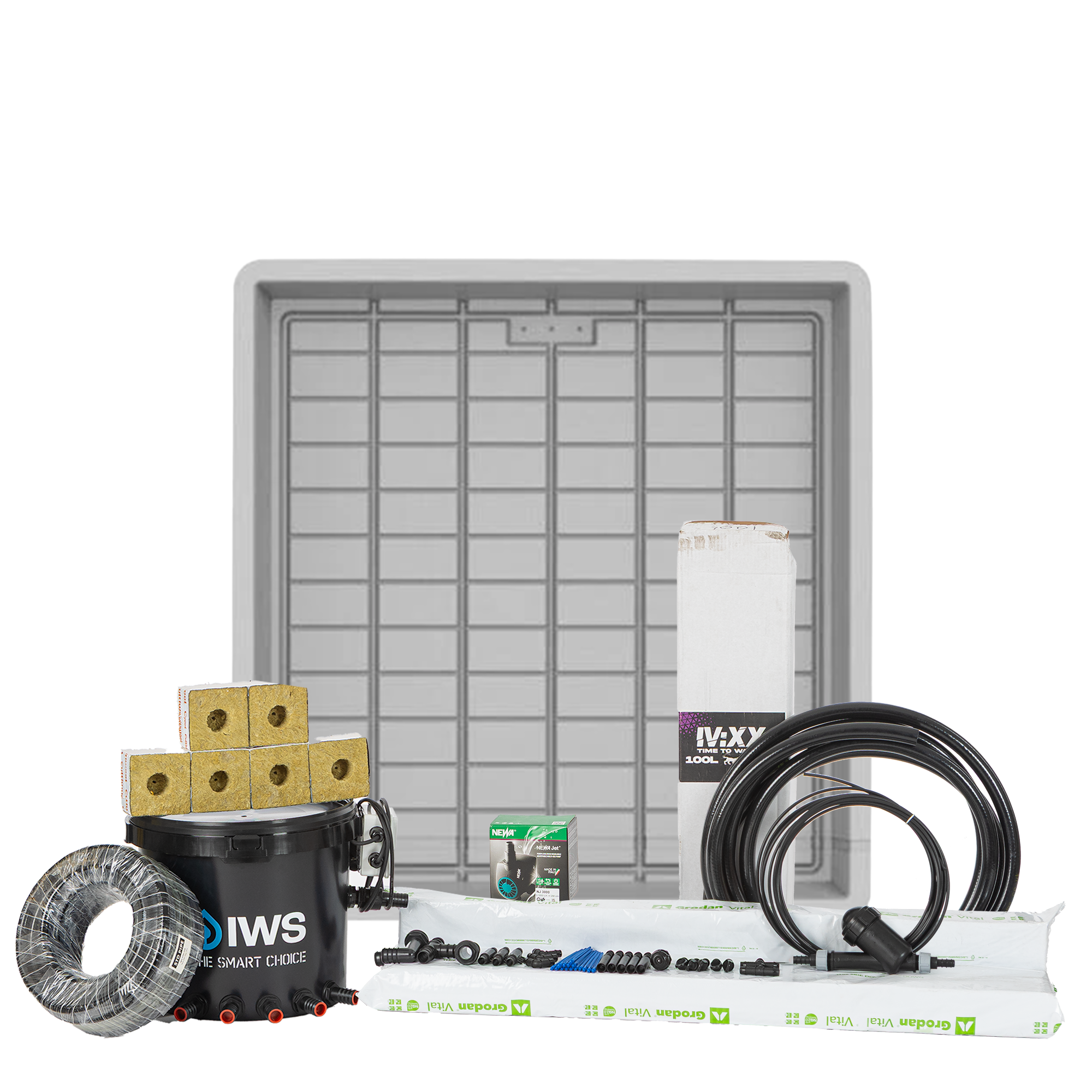Complete 6 Plants 1000mm x 1100mm Danish Tray NFT Kit