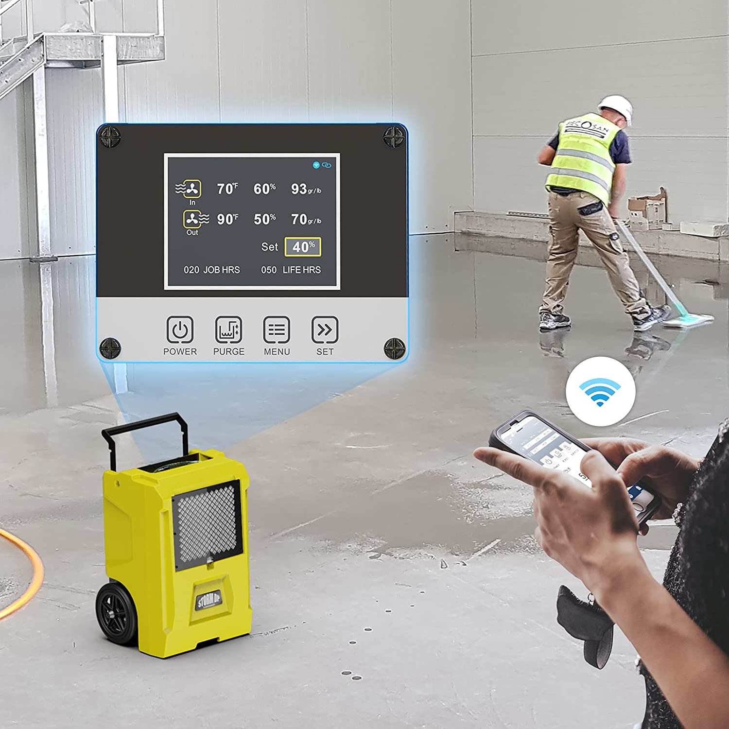AlorAir Storm DP Commercial Dehumidifier with Smart APP Control