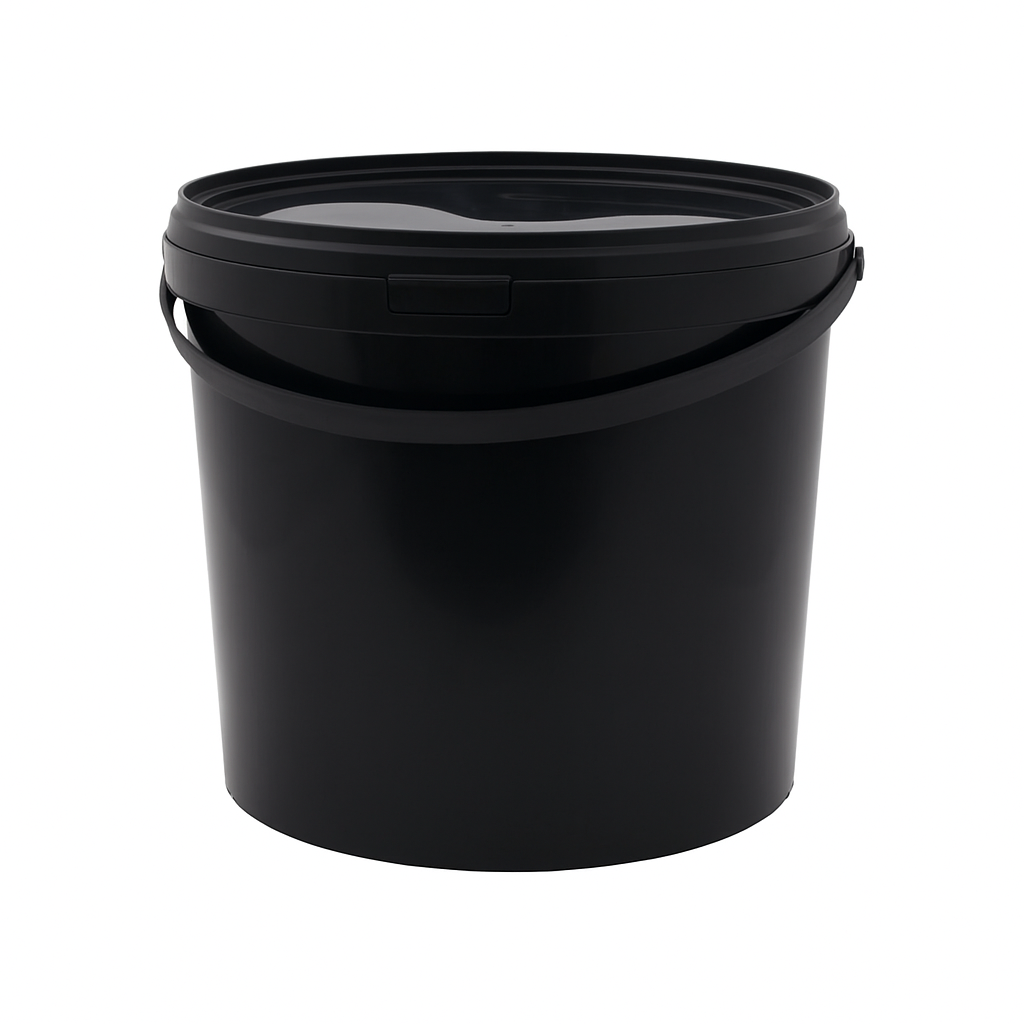 Black Bucket & Lid (10L)