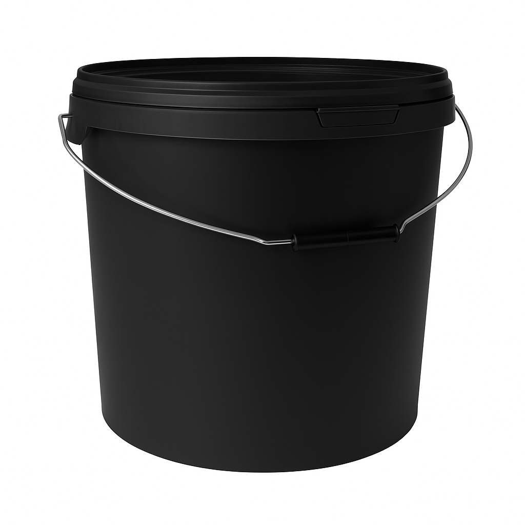 Black Bucket & Lid (33L)