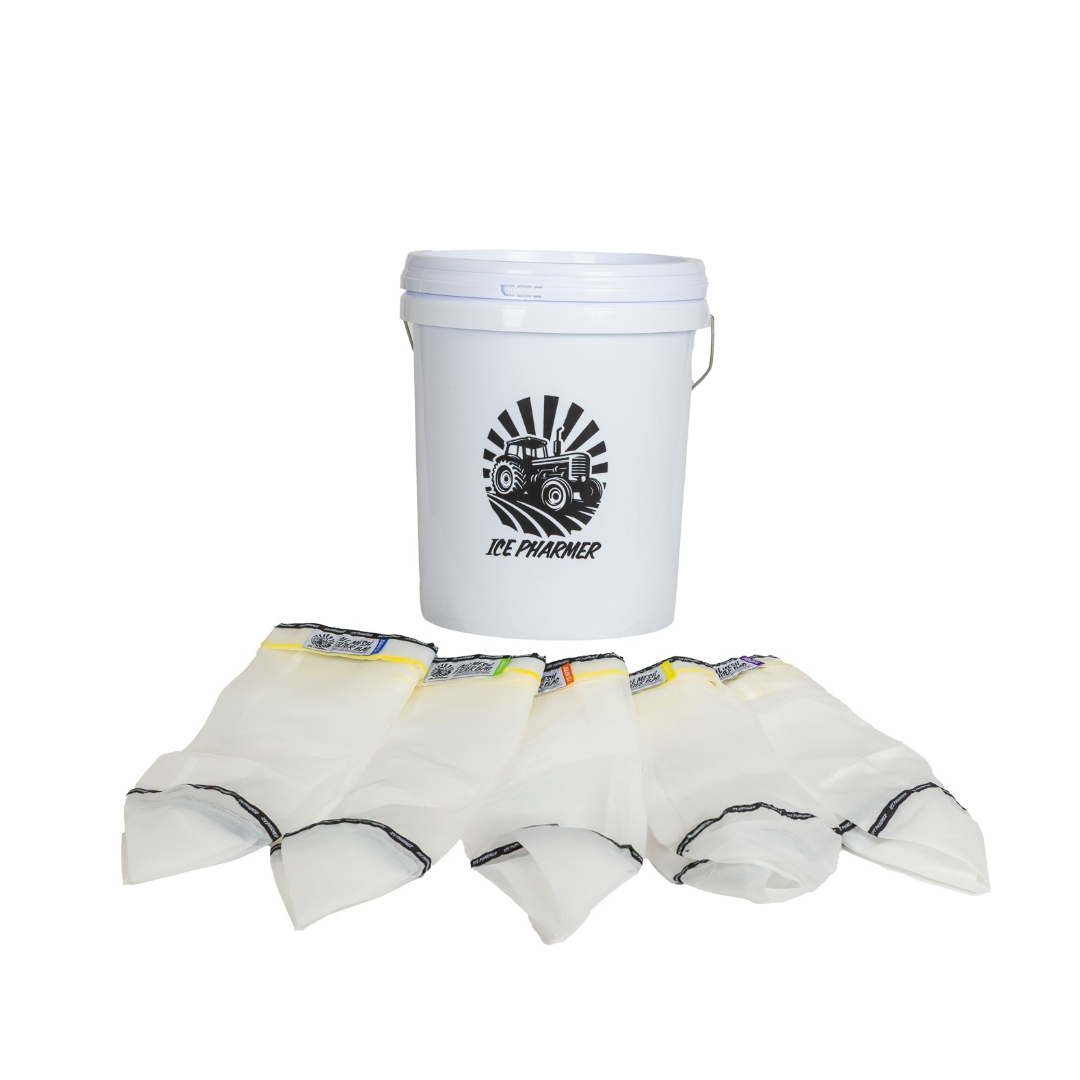 IcePharmer 5 & 8 Tier 5 Gallon All Mesh Set with 20L White Bucket and Lid