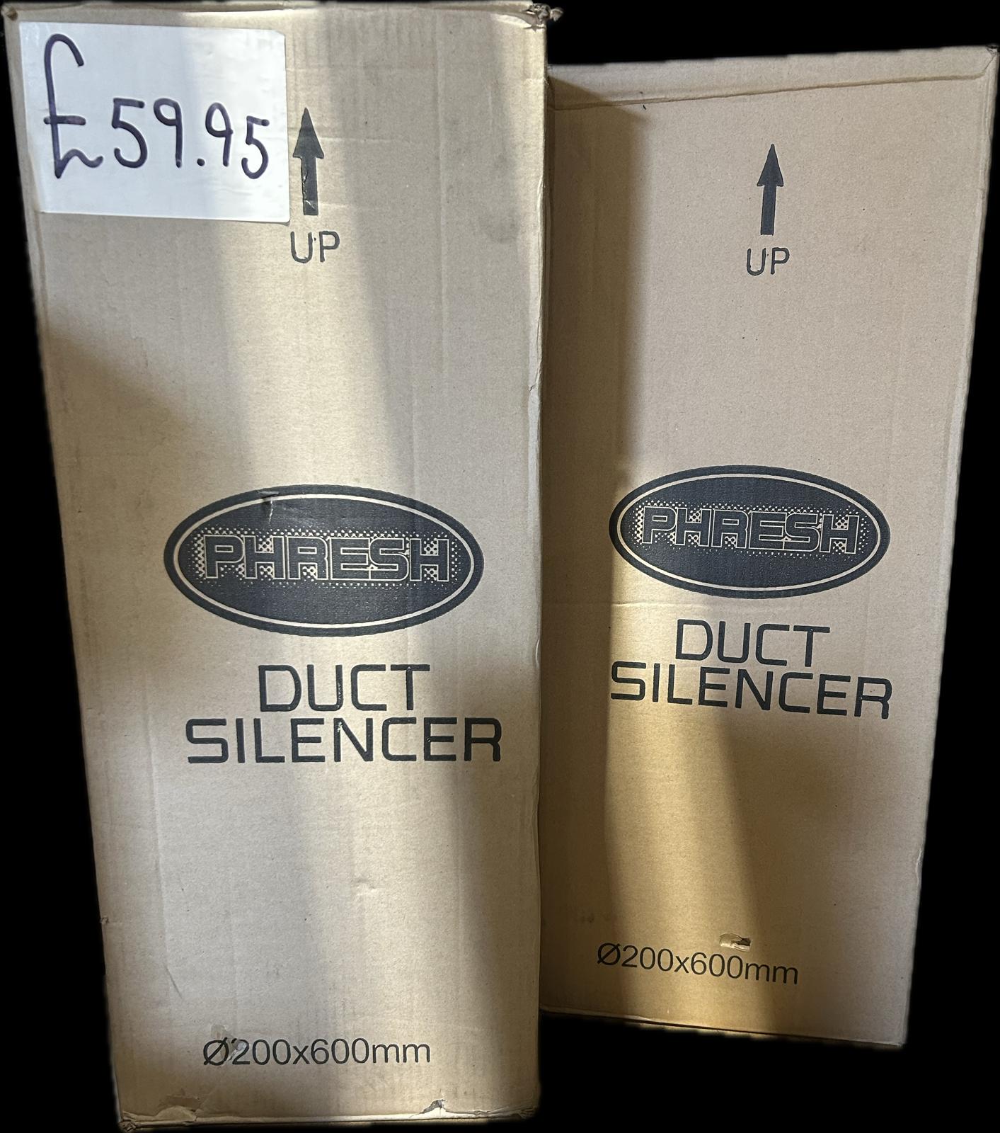 PHRESH Duct Silencer 200x600mm 8" NEW