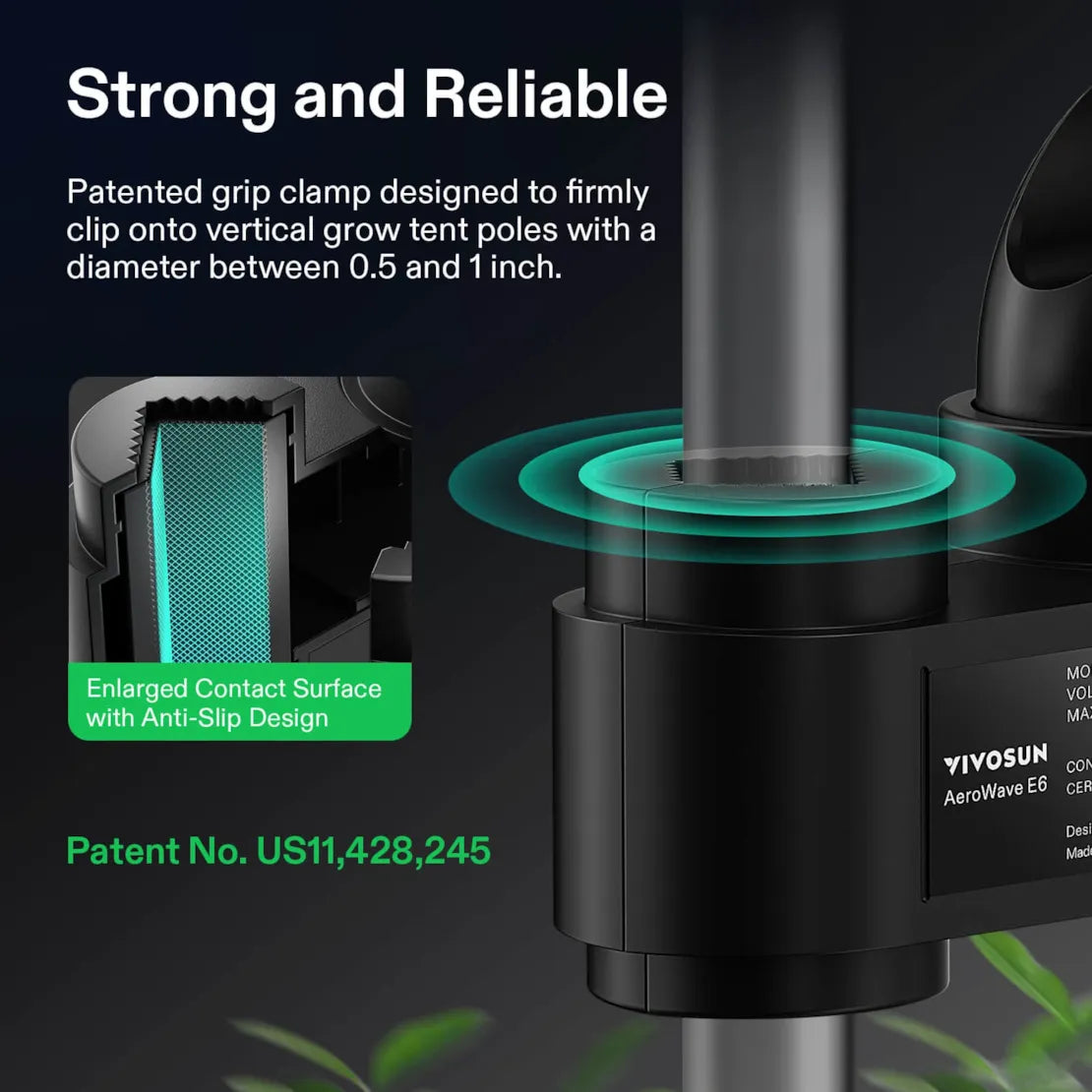 VIVOSUN AeroWave E9 Oscillating 9" Premium EC Clip Fan