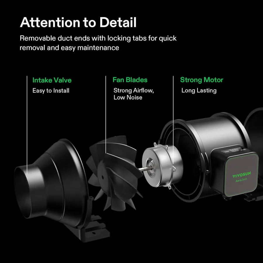 VIVOSUN AeroZesh S Series Inline EC Fans