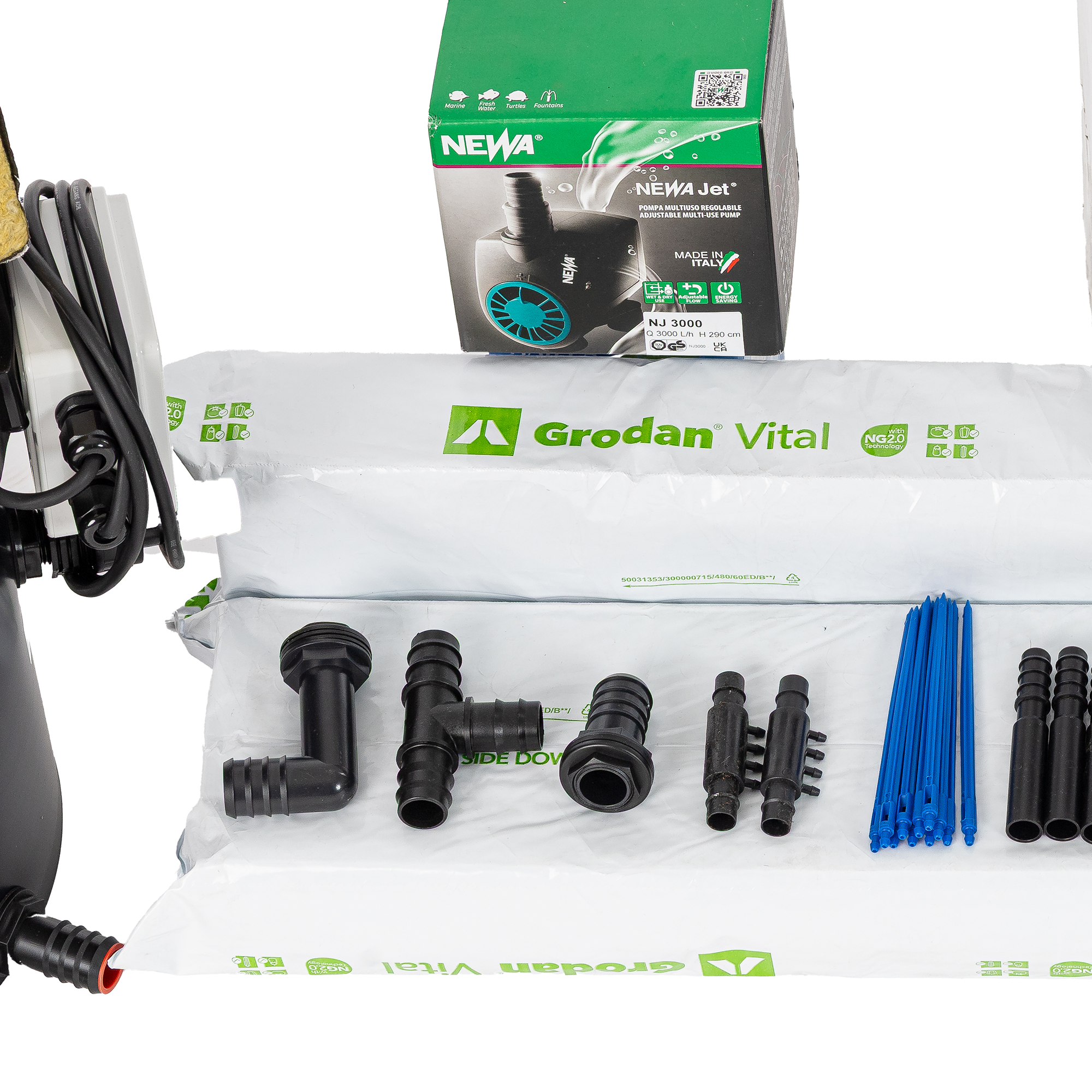 Complete 4 Plants 1000mm x 1100mm Danish Tray NFT Kit