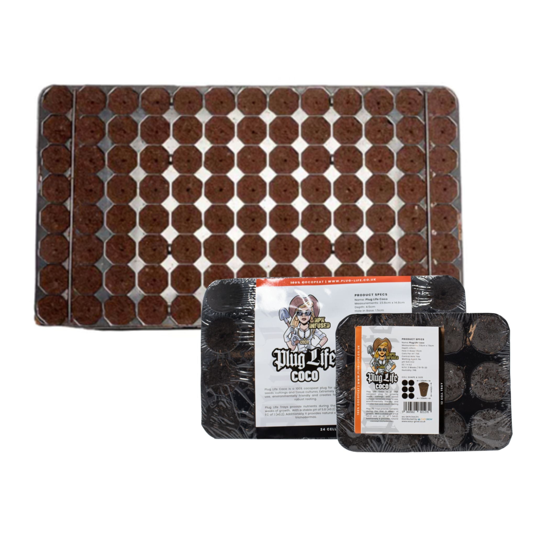 Plug Life 100% Coco Peat Plugs