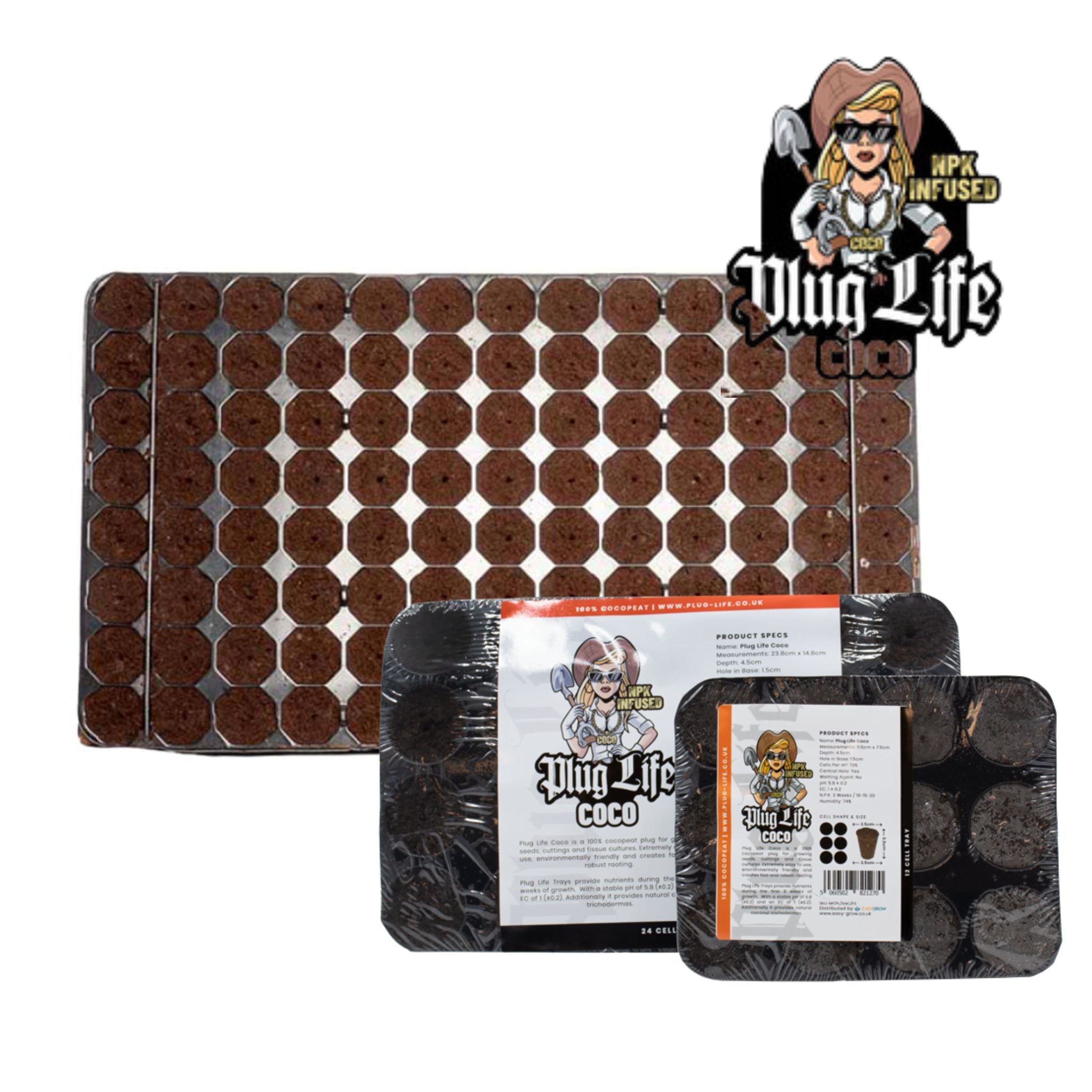 Plug Life 100% Coco Peat Plugs