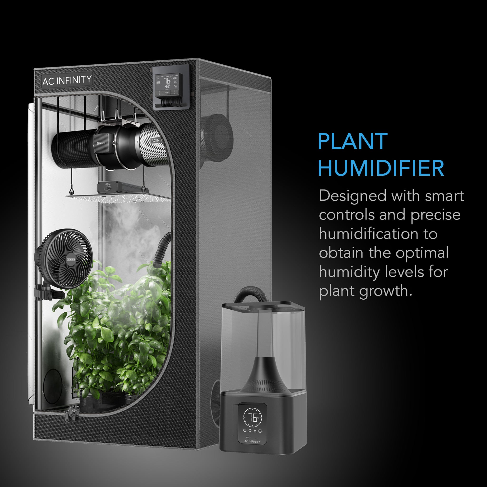 AC INFINITY CLOUDFORGE T5, Environmental Plant Humidifier, 9L, Smart Controls, Targeted Vaporizing (COMING SOON)
