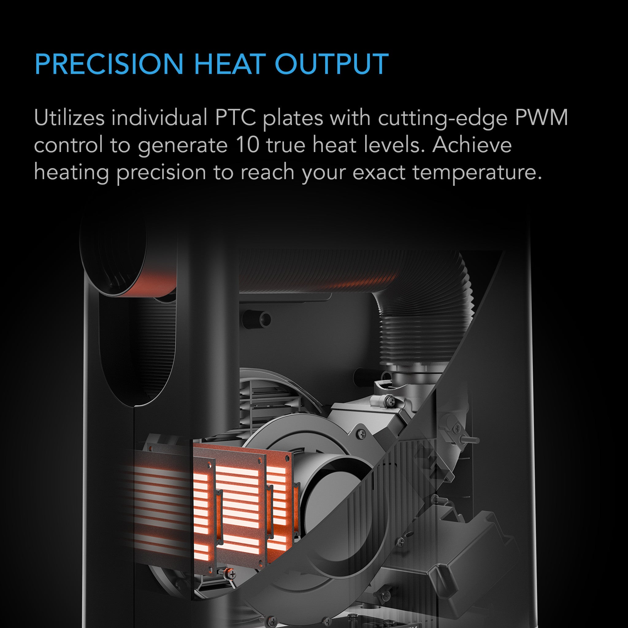 AC INFINITY THERMOFORGE T3, Environmental Plant Heater, Smart VPD Controls, True 10 Heat Levels, Tubing Extends into Grow Tent