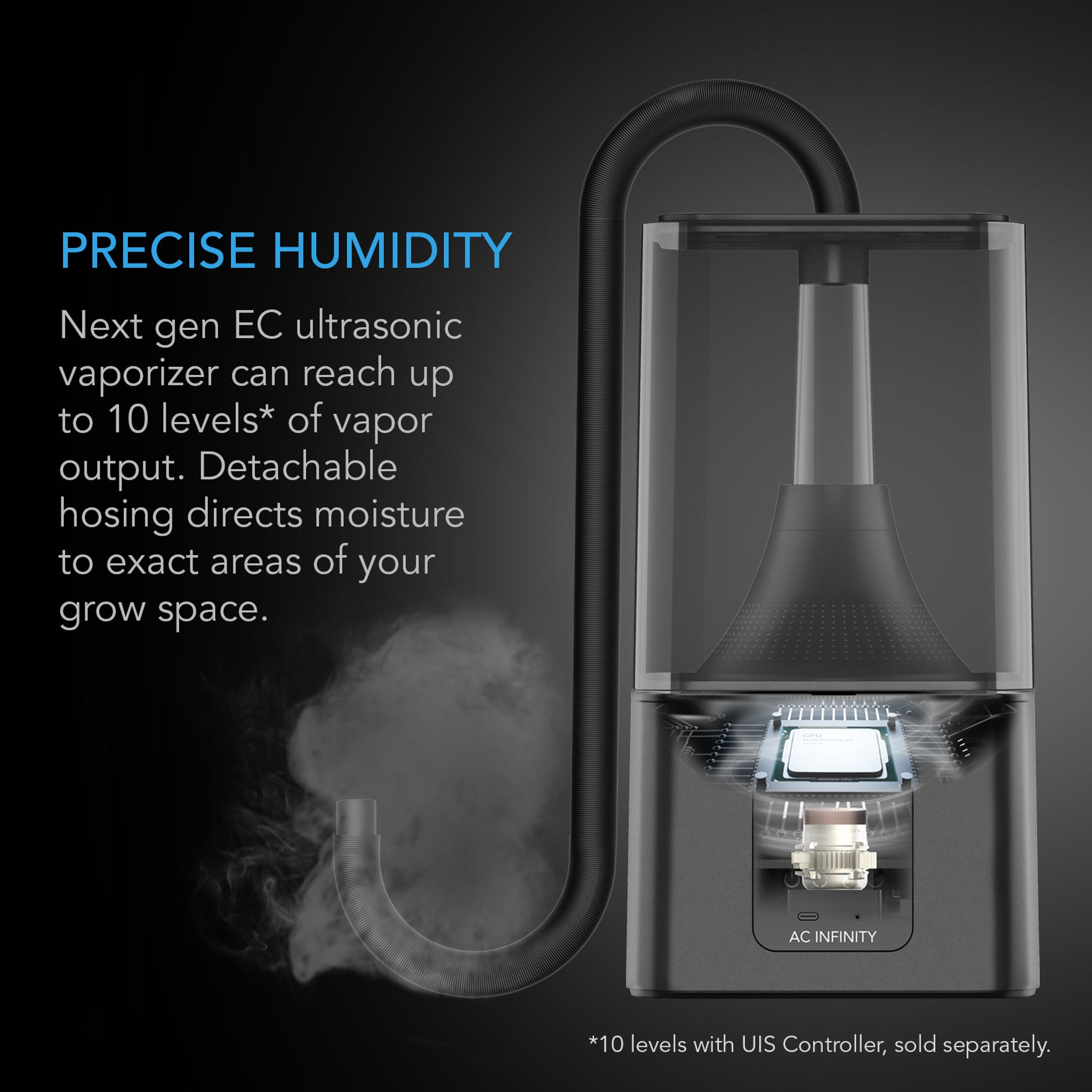 AC INFINITY CLOUDFORGE T5, Environmental Plant Humidifier, 9L, Smart Controls, Targeted Vaporizing (COMING SOON)