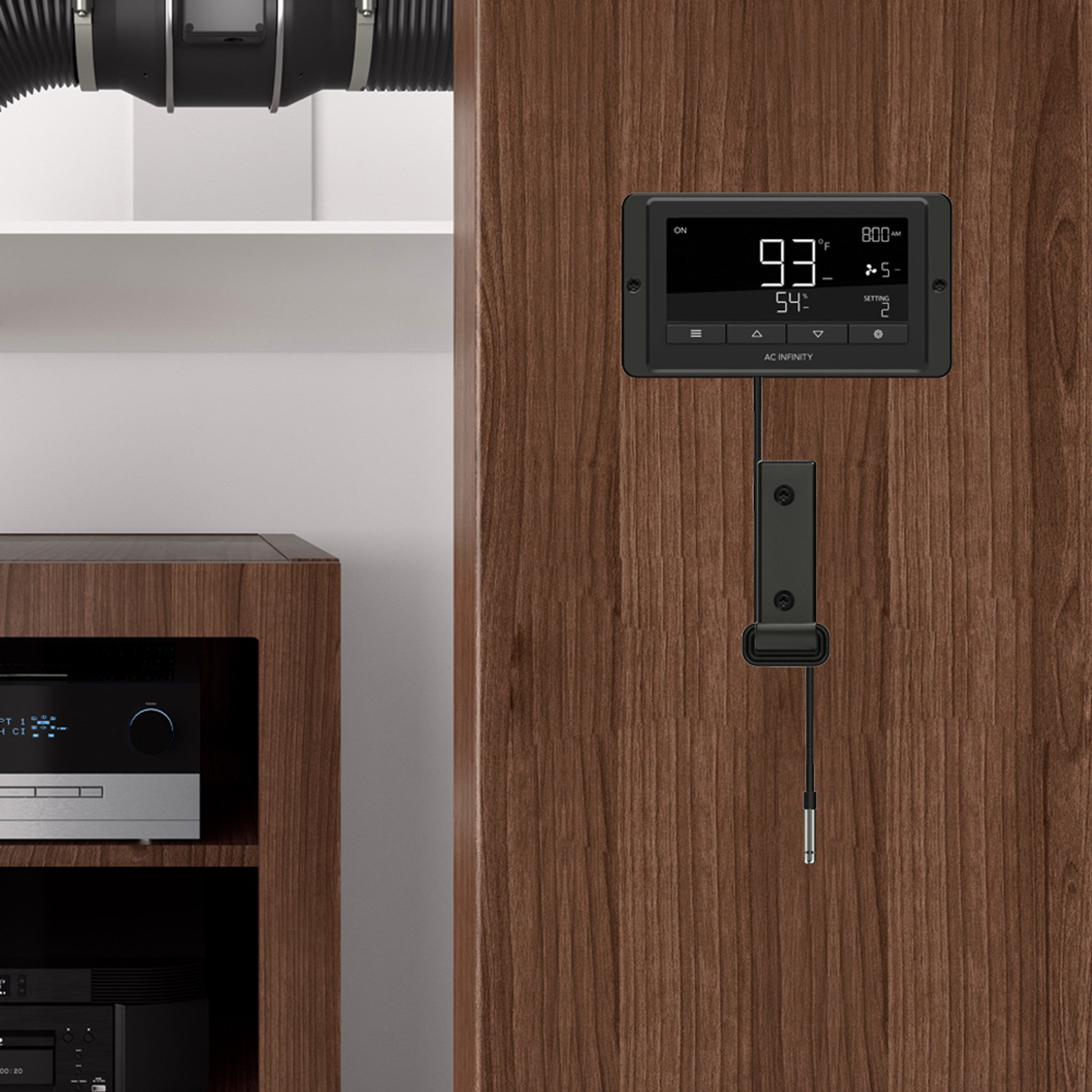 AC INFINITY Climate Sensor for Controller 69 Pro and Pro+ and UIS Devices, Precise VPD, Temperature, and Humidity Readings, 20 ft.