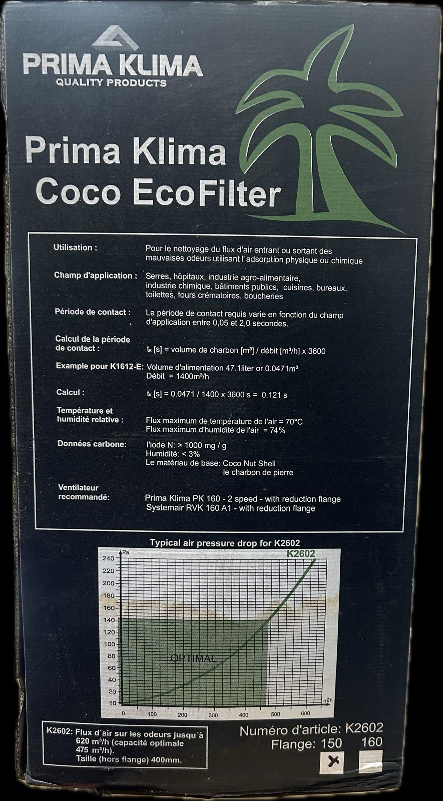 Prima Klima 6" Coco Eco Filter CLEARANCE