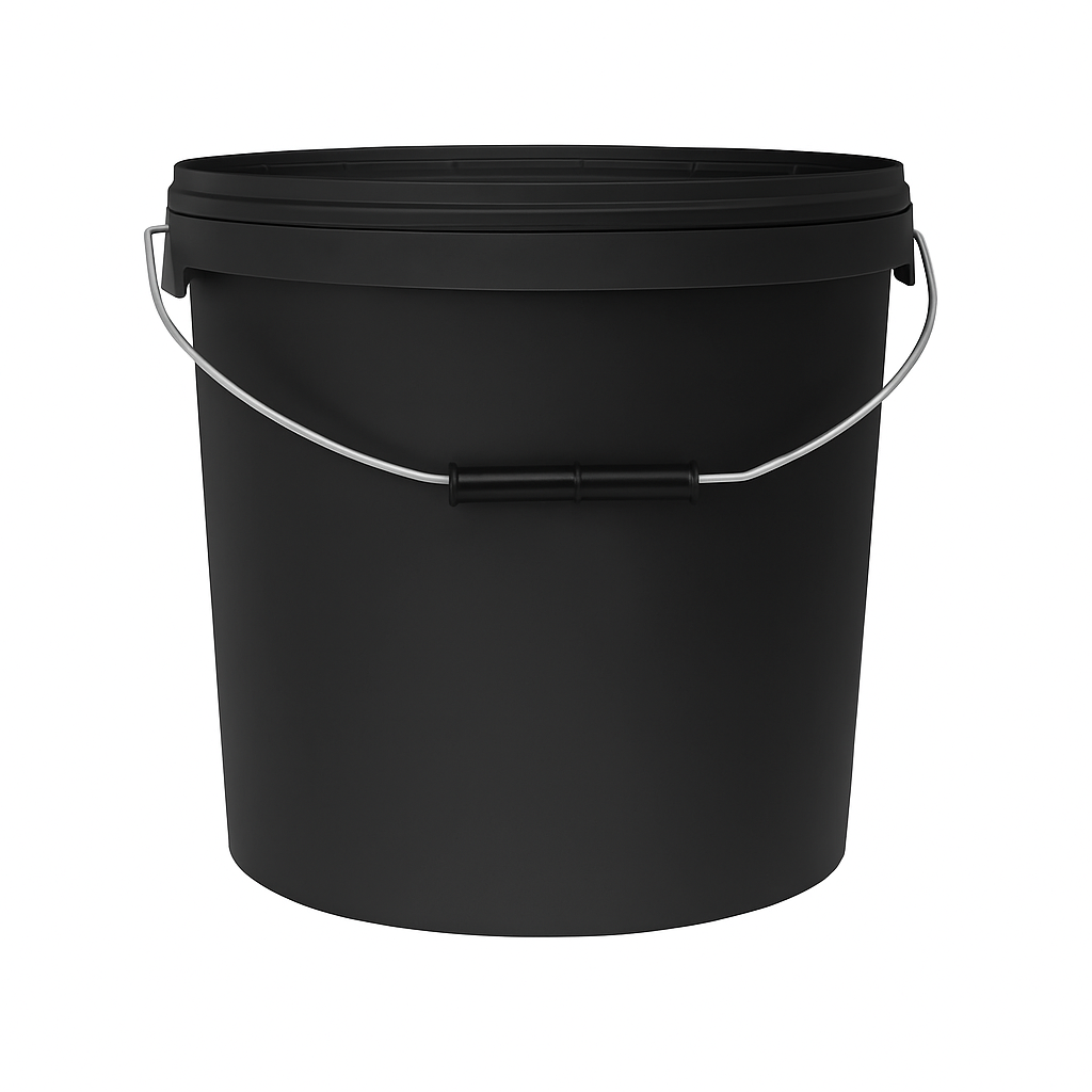Black Bucket & Lid (20L)
