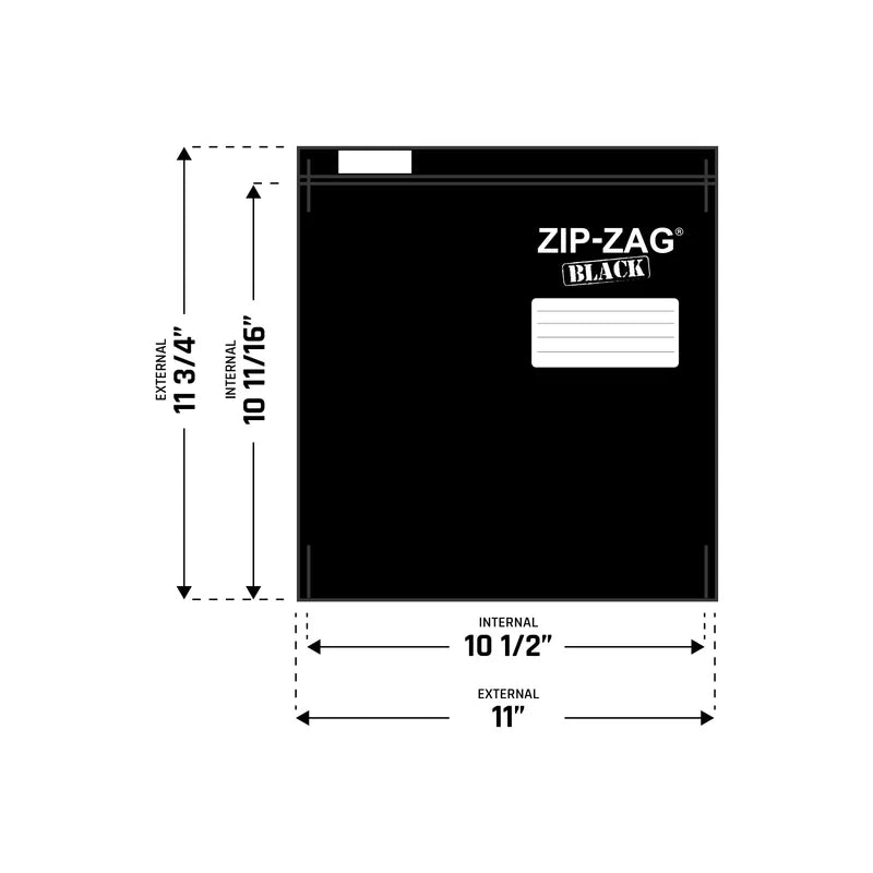 Zip-Zag® Black Smell Proof Bags