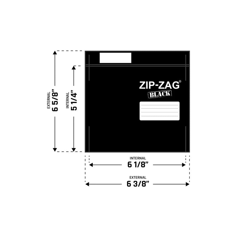 Zip-Zag® Black Smell Proof Bags