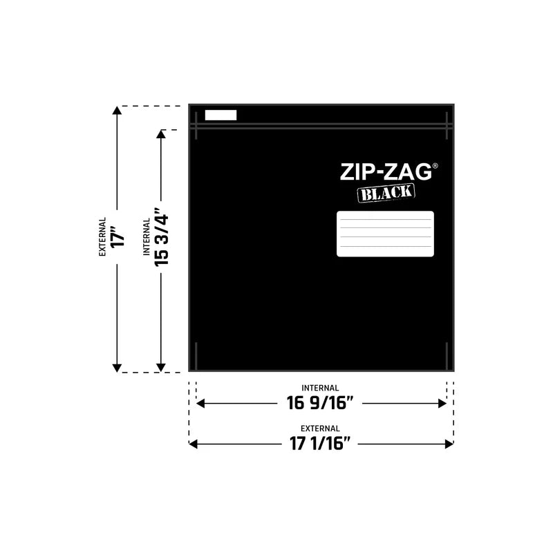 Zip-Zag® Black Smell Proof Bags