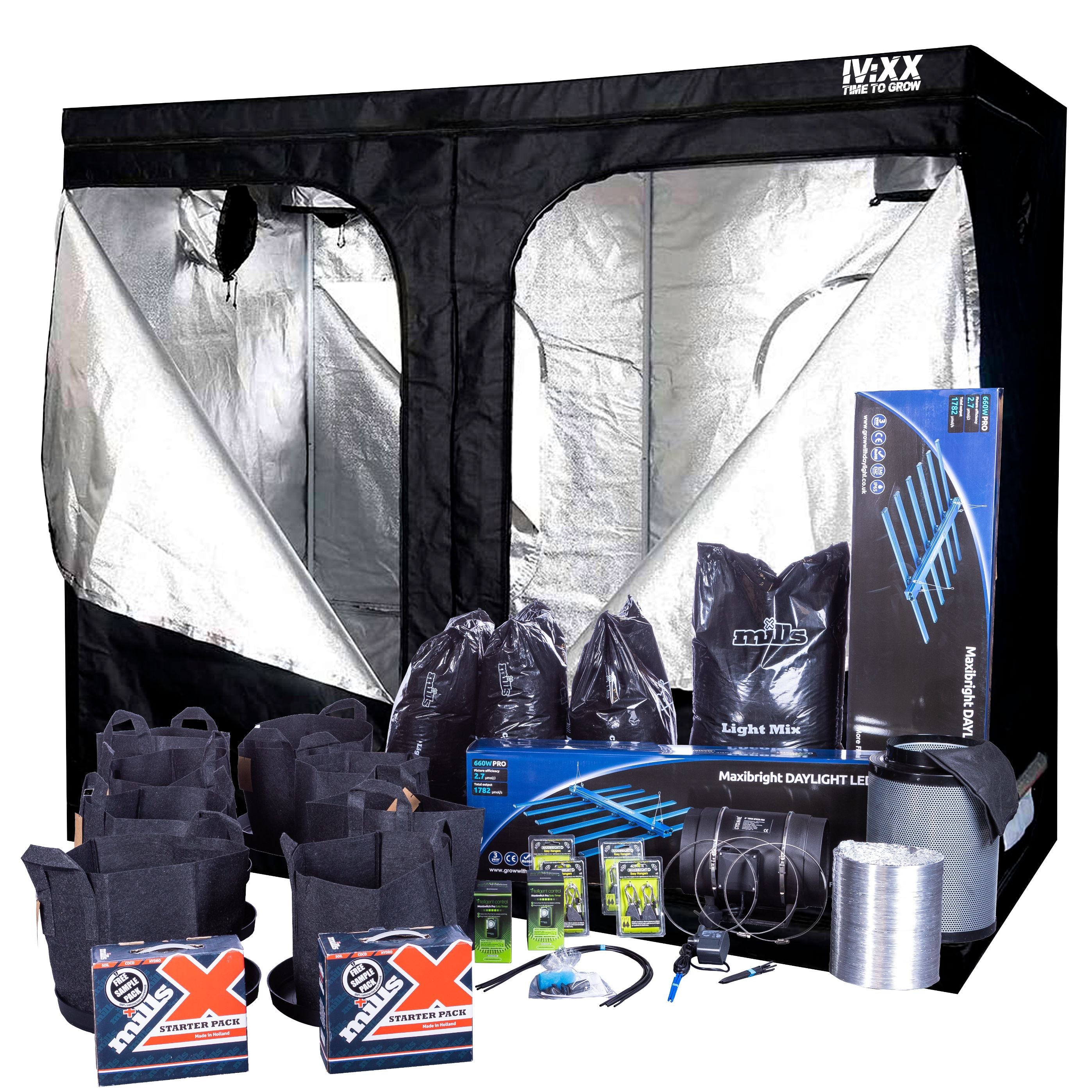 240cm LED Complete Tent Kit (Free Nutrients!)