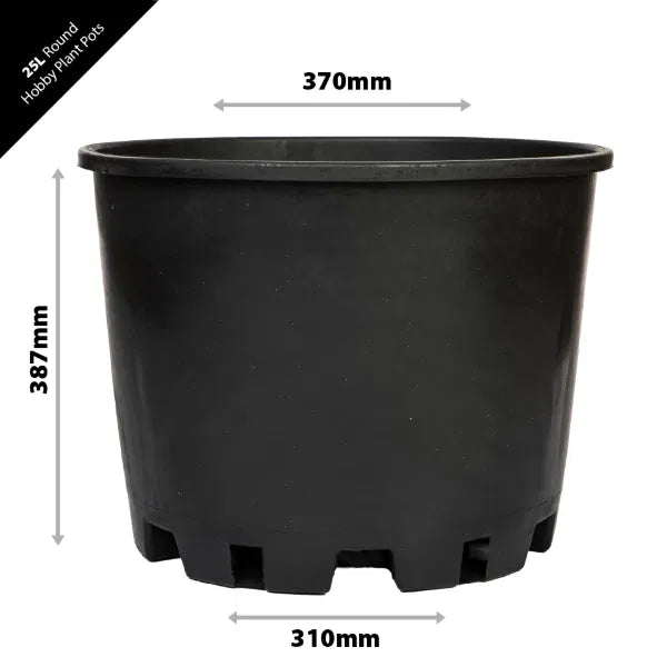 25l plant pot Round Plastic Hobby Plant Pots – Green Spirit Horticulture