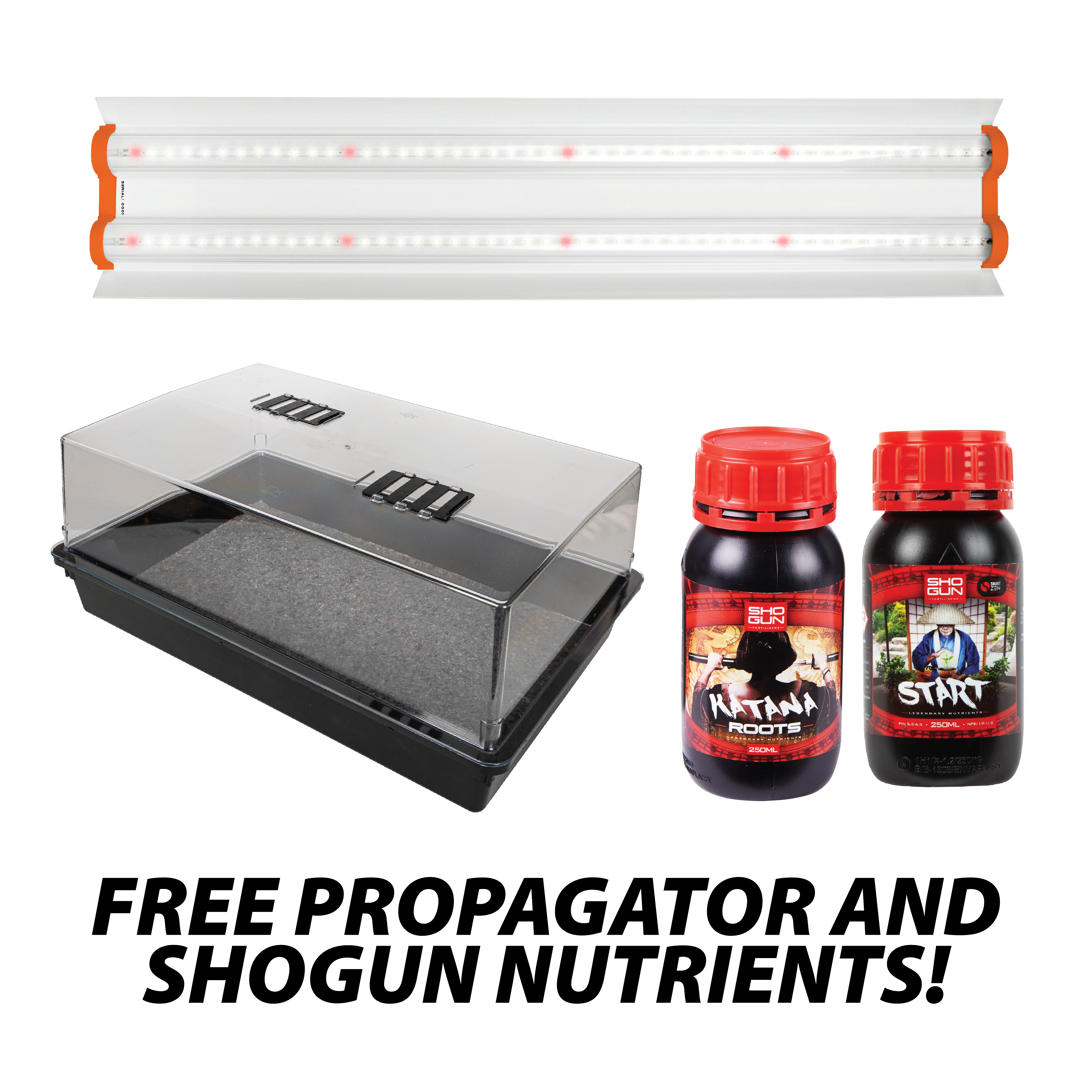 ControlLED Propagation Bundle PROMO OFFER! (Light, Propagator & Shogun Nutrients)