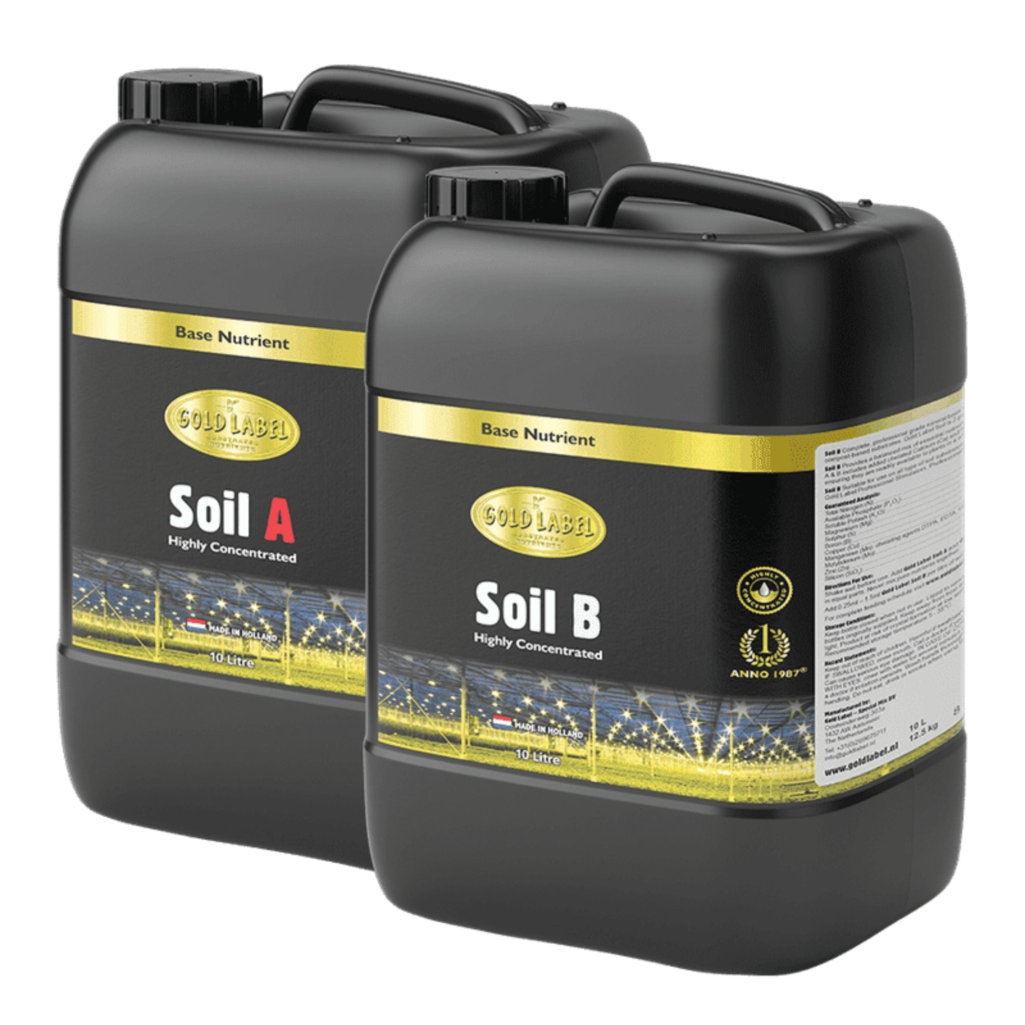 Soil Container Label Gold Label Soil (A&B) - Soil and Compost Nutrient – Green Spirit ...