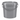Round Grey Buckets With Handles
