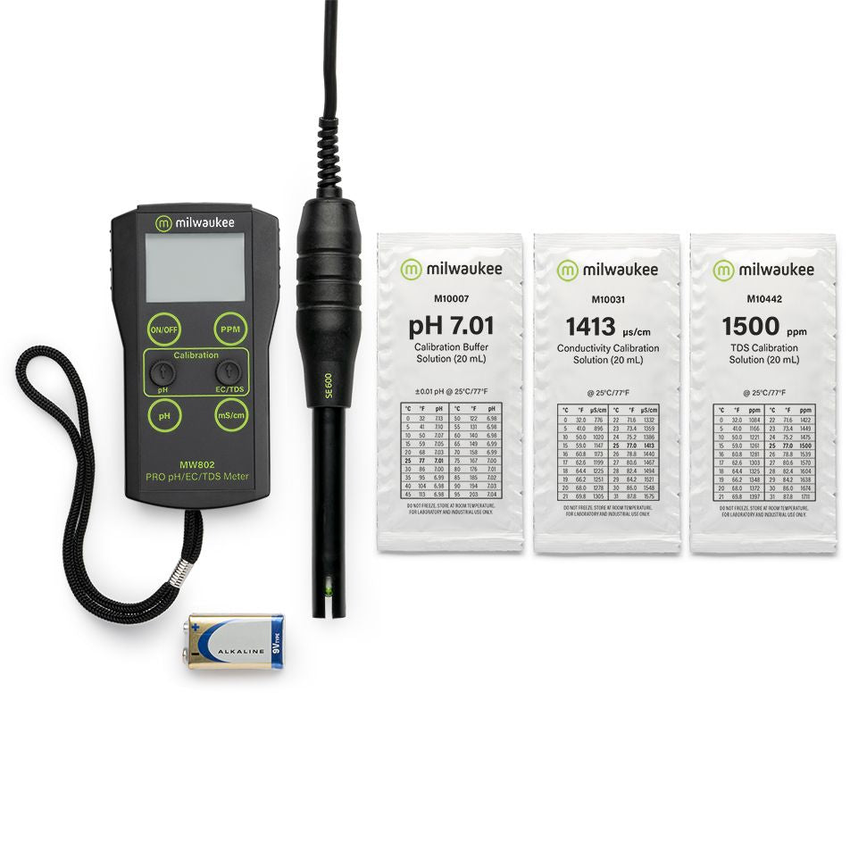 Milwaukee MW802 PRO 3-in-1 pH/EC/TDS Combo Meter with ATC
