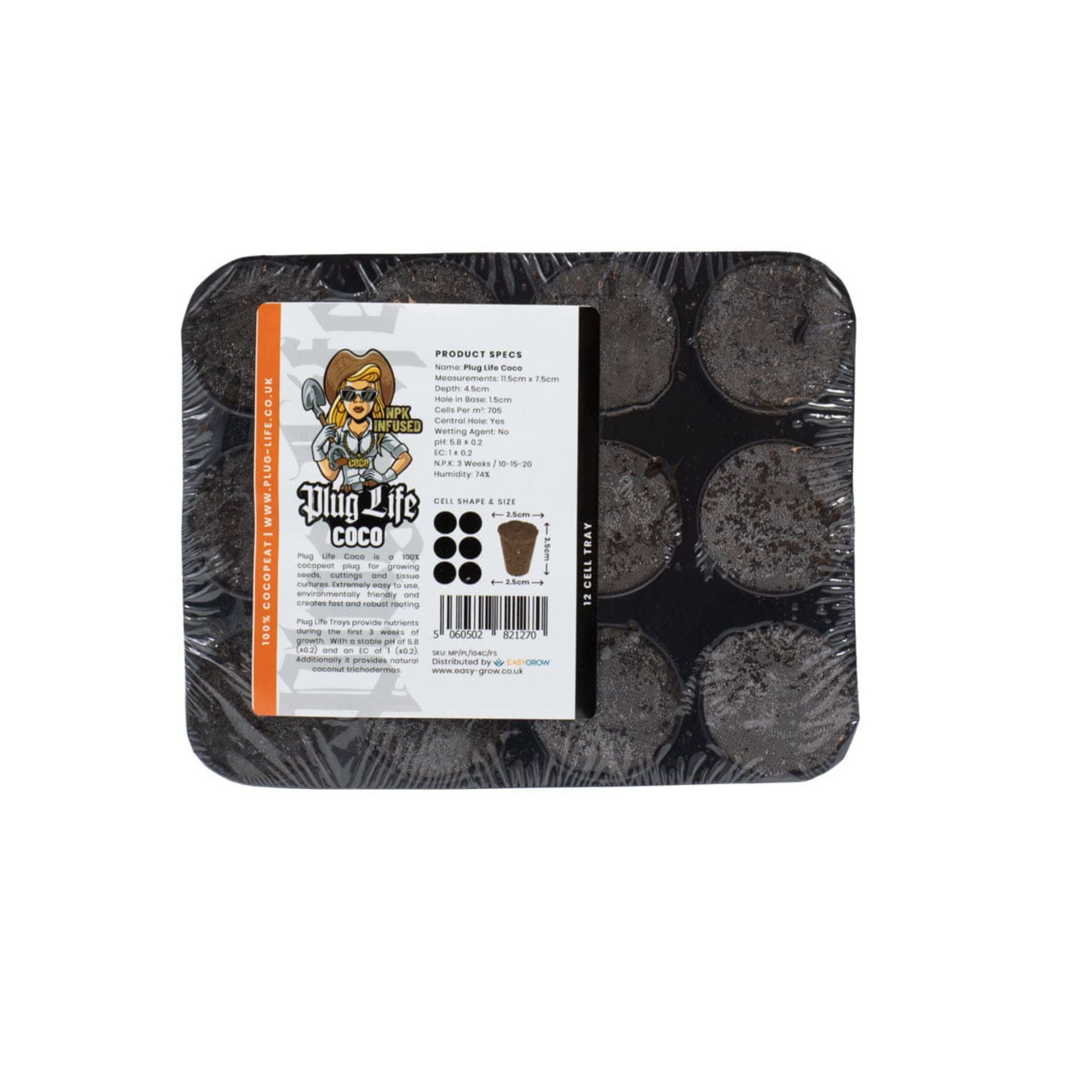Plug Life Color Plug Life 100% Coco Peat Plugs - For cuttings And Propagation – Green ...