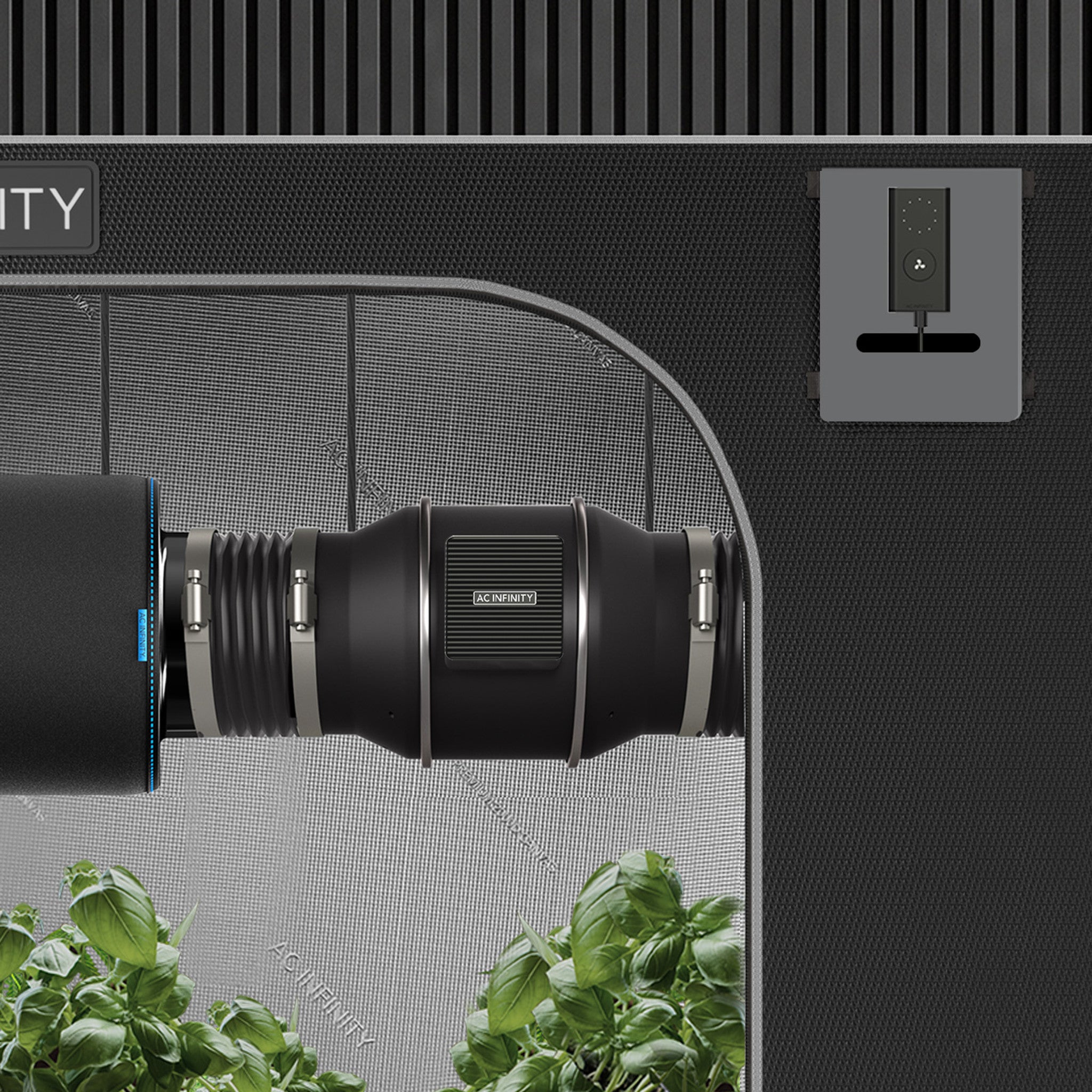 AC INFINITY CLOUDLINE PRO S4, Quiet Inline Duct Fan System with Speed Controller, 4-Inch