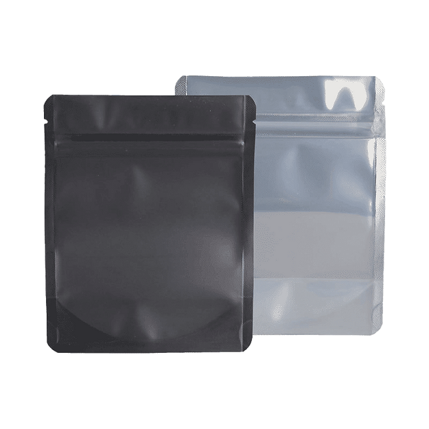 Black Back Clear Fronts 3.5G Mylar Bags