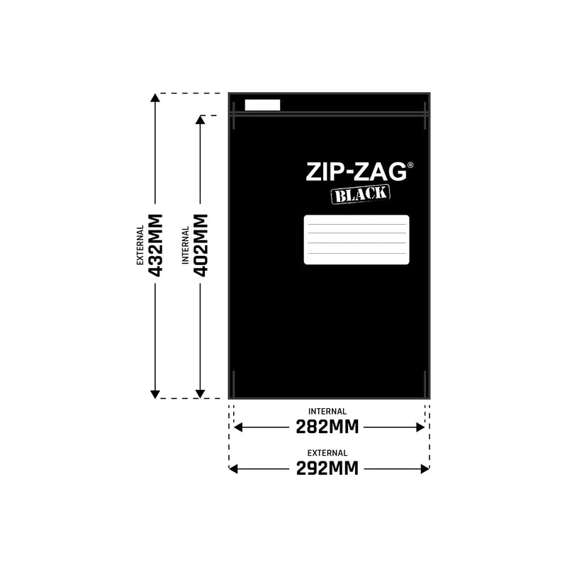 Zip-Zag® Black Smell Proof Bags